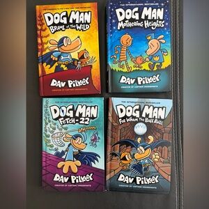 Dog Man Book Set of 4 by David Pilkey
